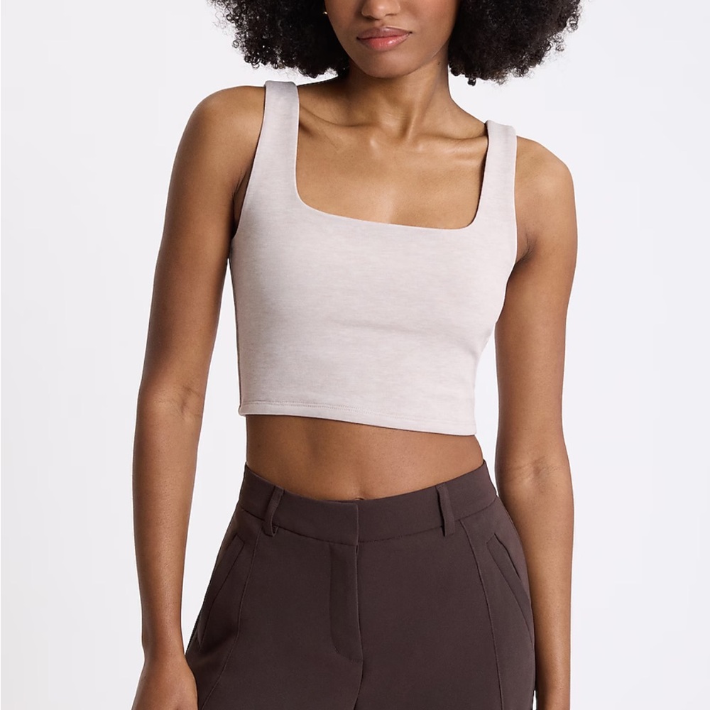 NWT Express Body Contour Luxe Lounge Square Neck Cropped Tank